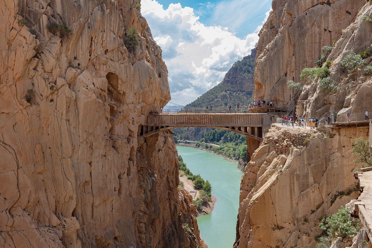 The hanging bridge near the southern end of the Caminito del Rey