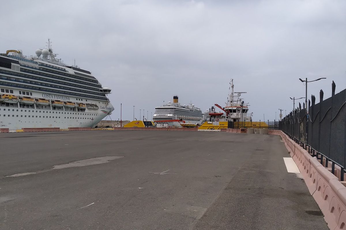 Cruise ships in the Port of Civitavecchia