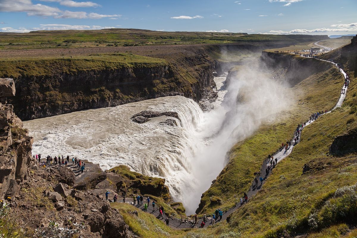 Gullfoss on the Golden Circle, a day trip from Reykjavik