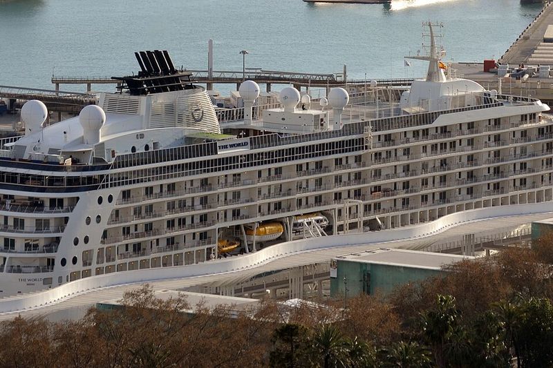 Cruise ship berthed in the Port of Málaga