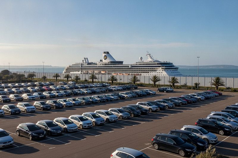 Cruise parking beside the Western Docks
